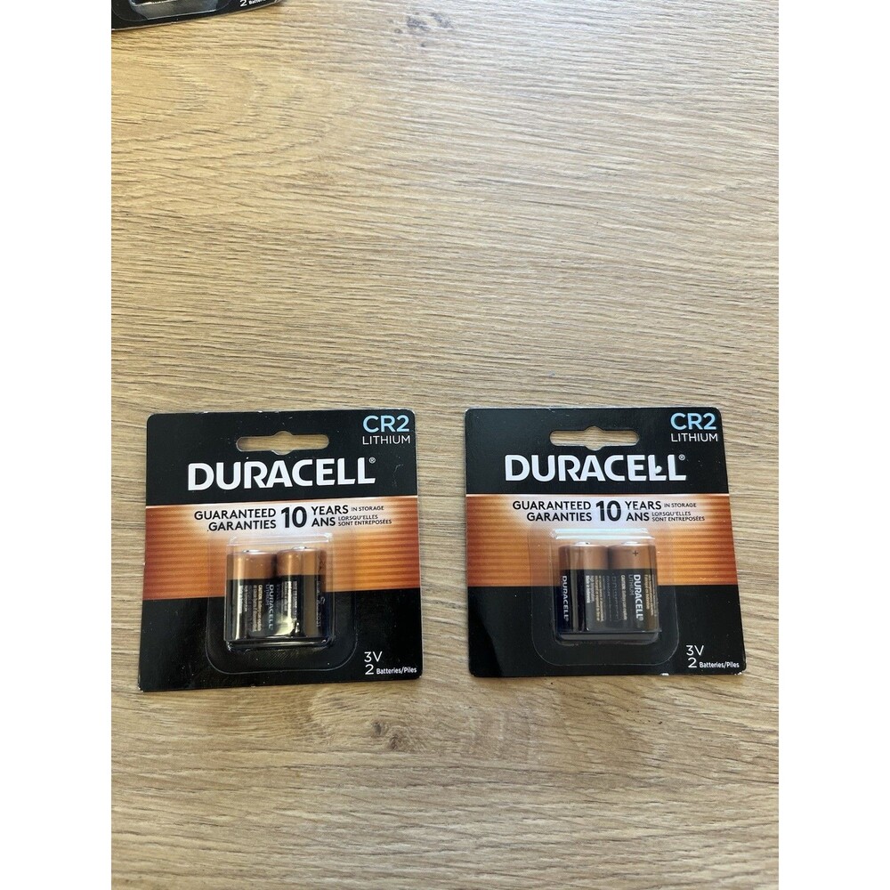 Lot of 2 Pack Duracell CR2 3V Lithium Battery 2X2=4 TOTAL EXP- 2030+